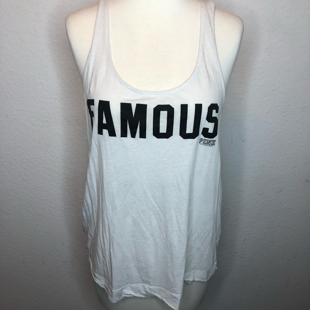 Xtra small famous white muscle tee PINK